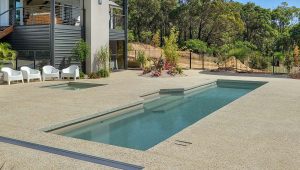 12m lap pool in a sandstone shimmer colour finish