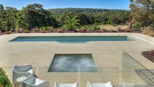 12m lap pool in a sandstone shimmer finish