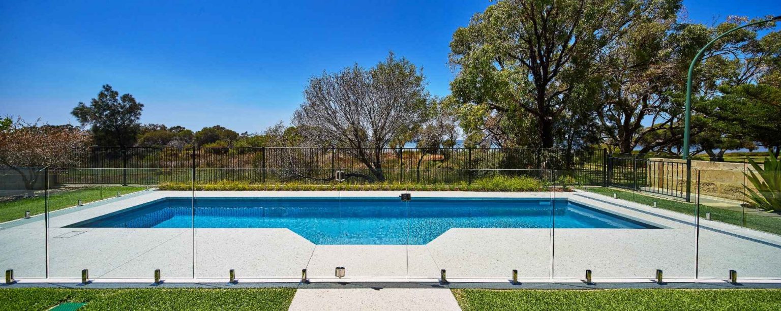 Lap Pool 12.2m x 3.5m Hampton Grey Shimmer Location Falcon - Barrier ...